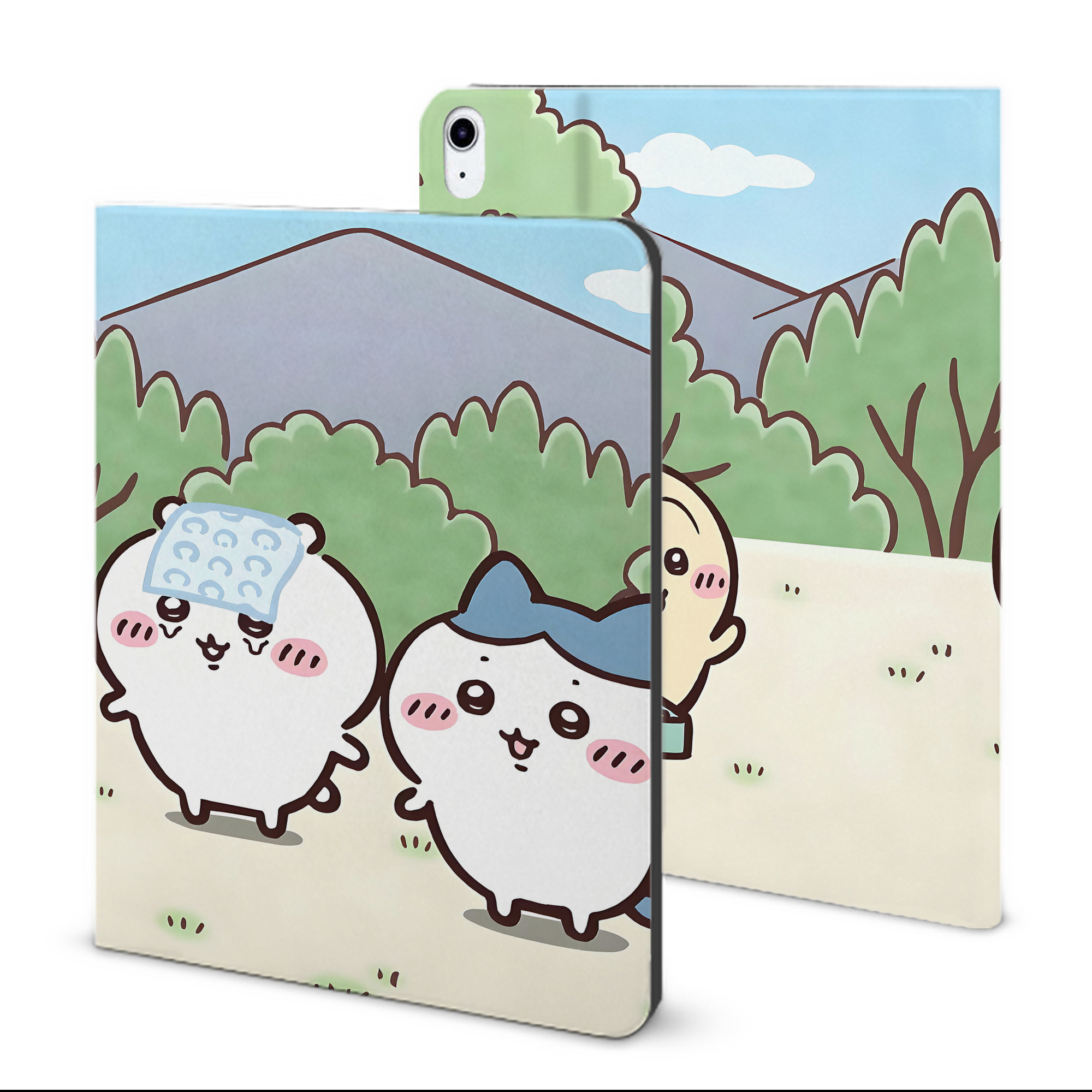 （画像用） ちいかわ Chii-kawa IPad ケース ブック型 PUレザー TPU 耐衝撃 軽量 薄型 ペン収納なし 全面保護 IPad 各モデル対応
